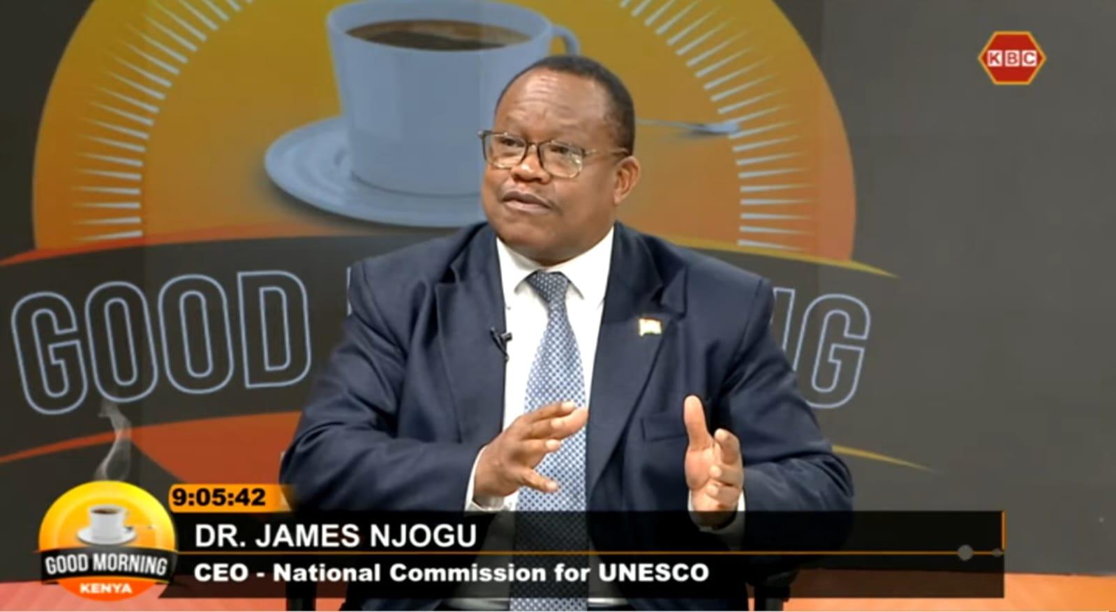 The Ag. SG Dr. James Njogu during the KBC Morning show.