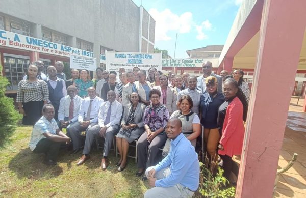 A group of practitioners during the ESD Action research orientation workshop in Murang'a TTC