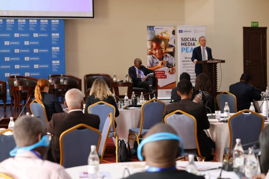 Participants engaging in panel discussion during the Regional workshop during the International Day for Countering Hate Speech