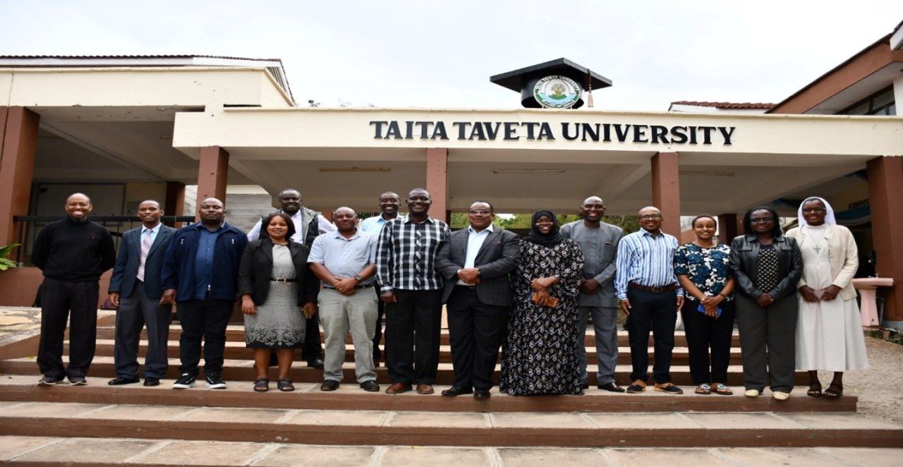 A team from the Kenya National Commission for UNESCO led by the Ag. Secretary General, Dr. James Njogu, HSC and Members of staff from Taita Taveta University During the sensitization mission on UNESCO Chairs