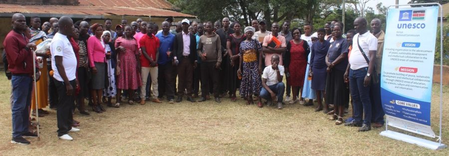 Macalder UNESCO Club during a community engagement forum in Macalder, Nyatike Sub-County