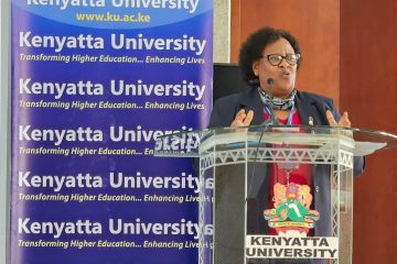 Dr. Lydia Mucheru, representing the CEO of the Kenya Institute of Curriculum Development (KICD), the Chief Guest.